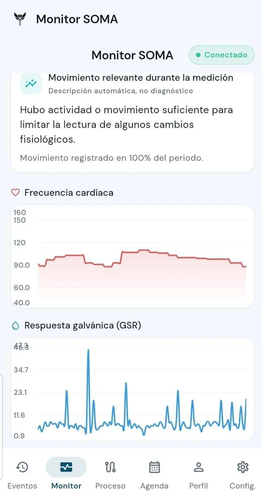 Monitor SOMA en la app móvil