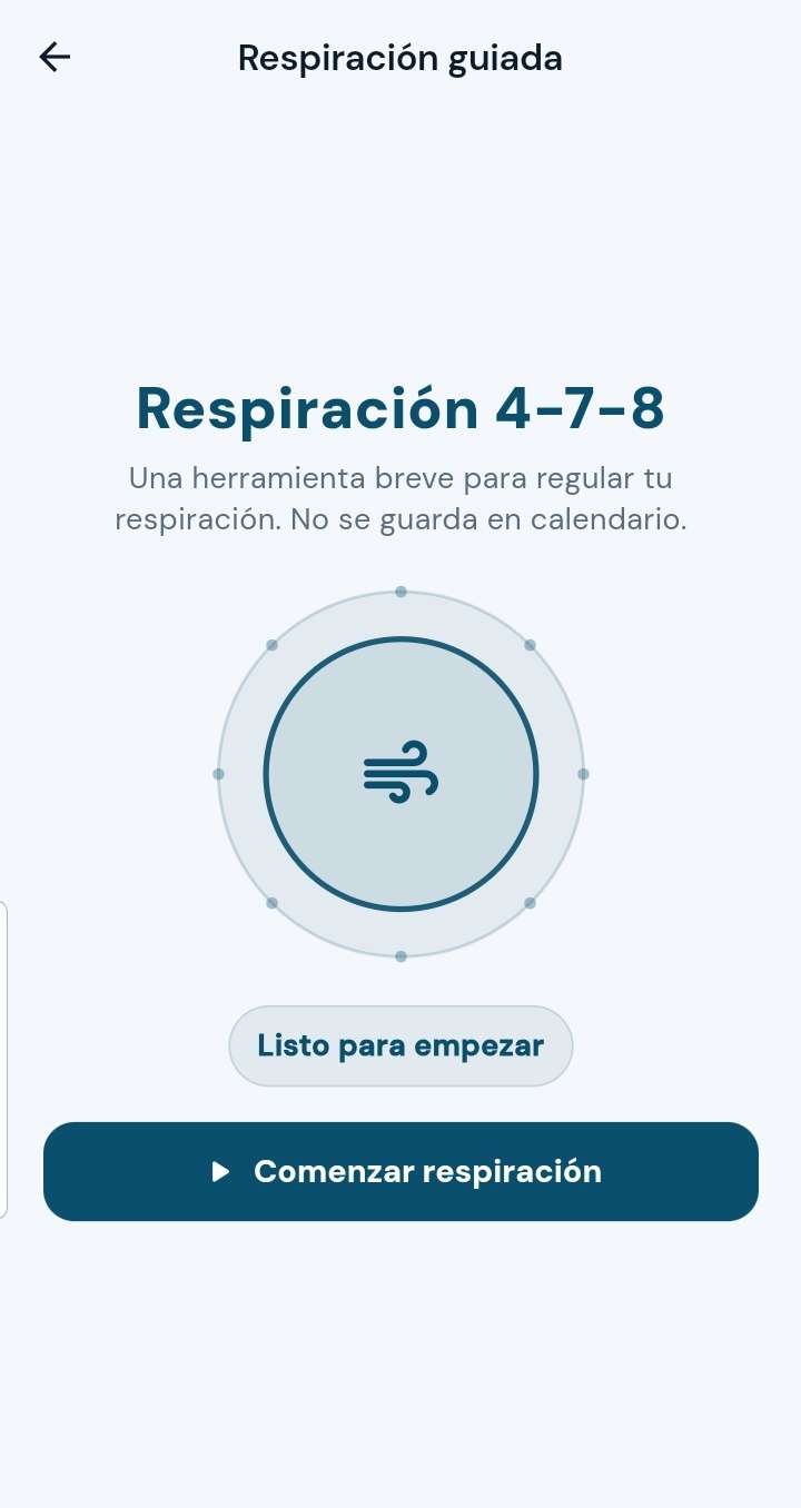 Respiración guiada en SOMA App